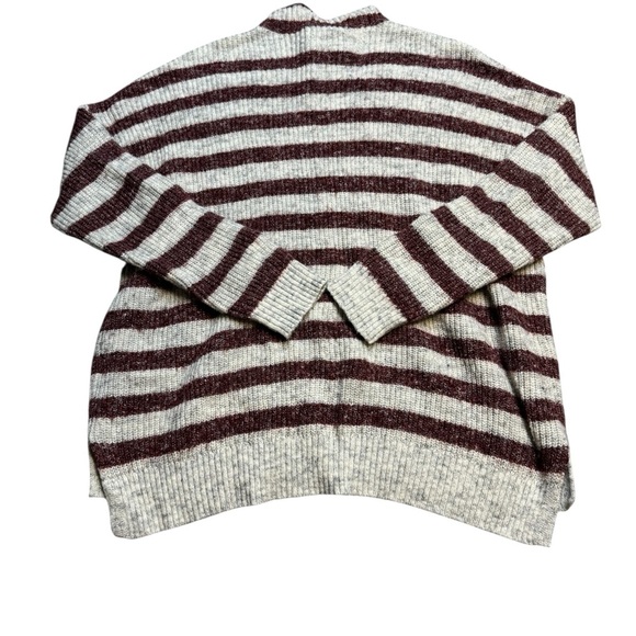 🧶 American Eagle 🦅 Striped Mock Neck High Low‎ Hem Sweater XL 🧶 - Picture 3 of 4